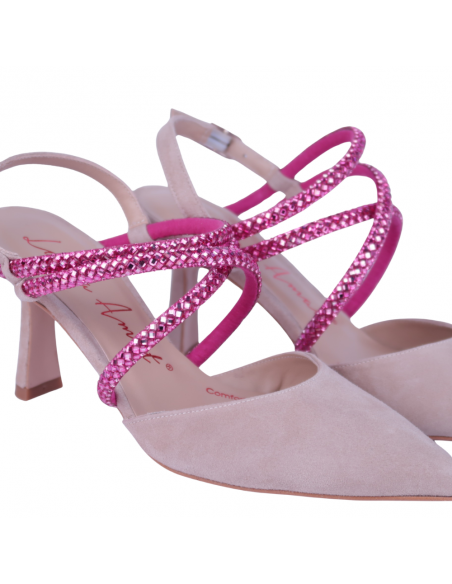 Tiras cruzadas de strass de Sept Store Nude 24294 Tiras cruzadas de strass de Sept Store Nude 24294