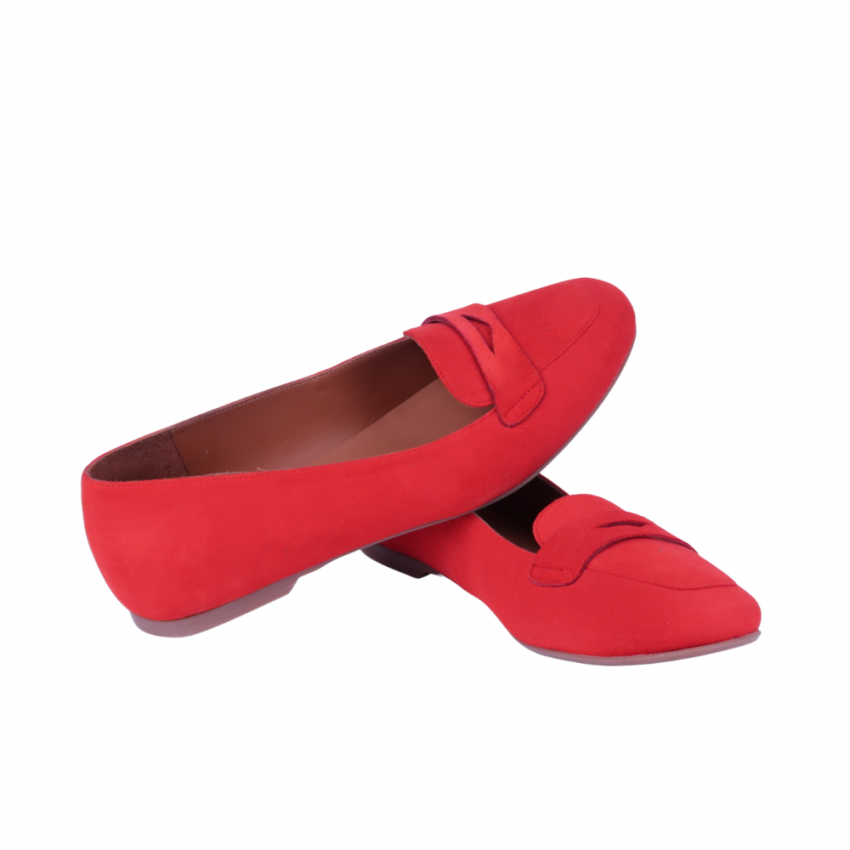 Mocasín con antifaz fabricados en piel para la mujer