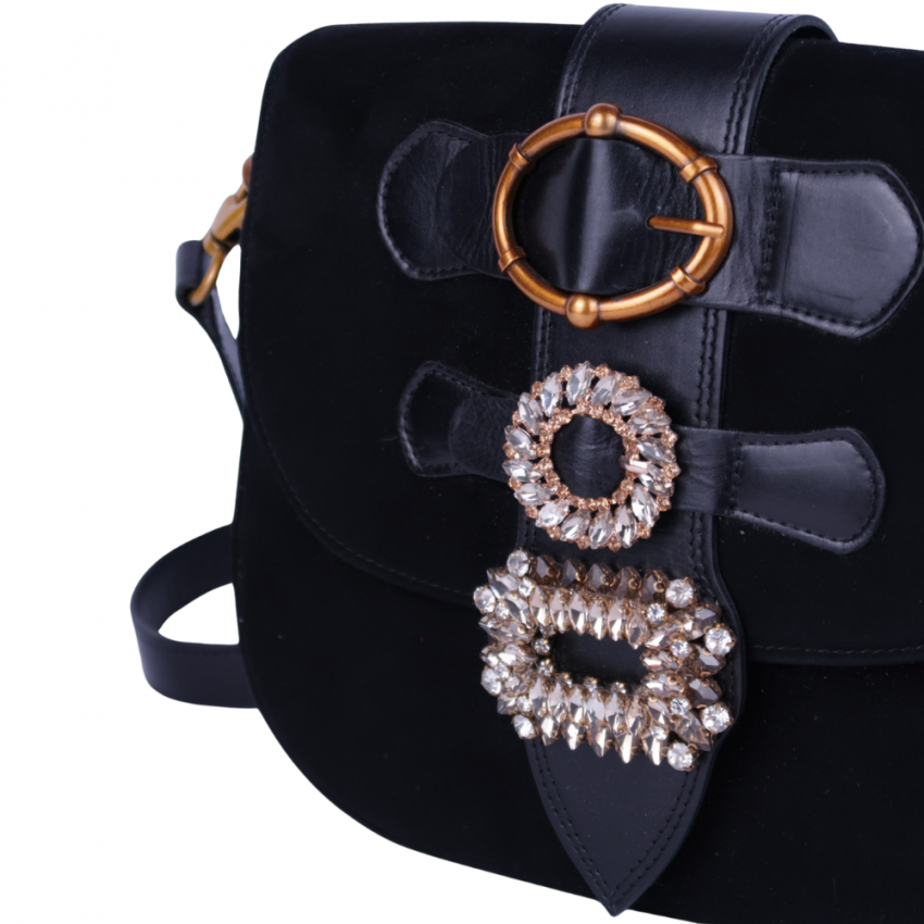 Bolos con solapa y adorno de strass