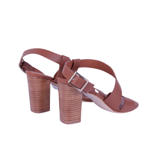 Sandalias de Mujer Tacón Alto Piel Cuero 2