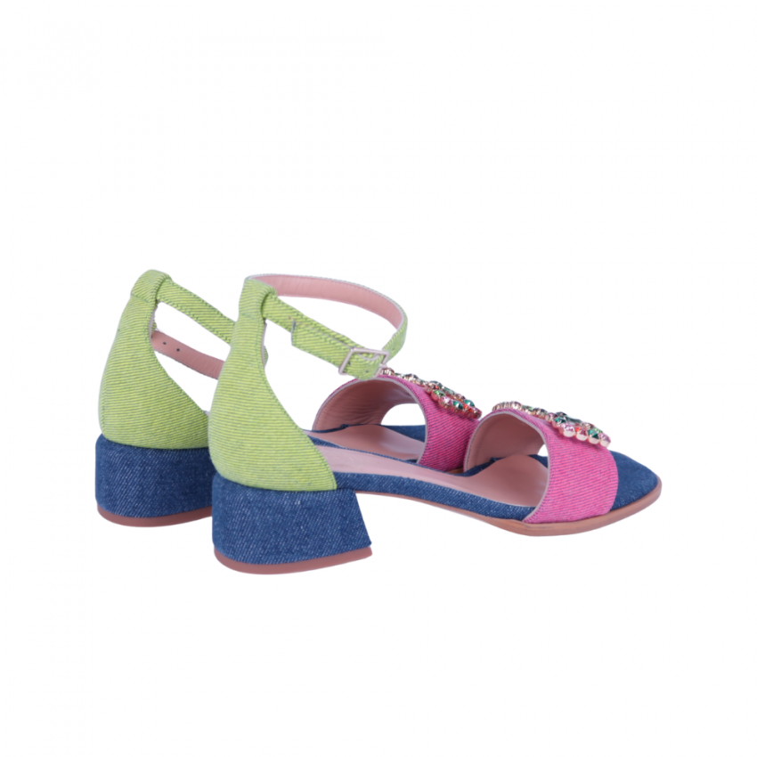 Sandalia de Tacón Medio de Mujer  Sept Store