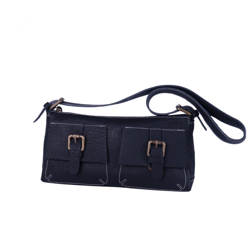 Bolos de mujer con doble bolsillo y hebilla