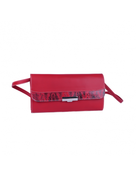Bolso baguette de mujer rojo