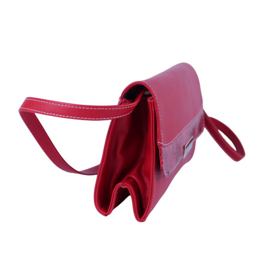 Bolso baguette de mujer rojo 2