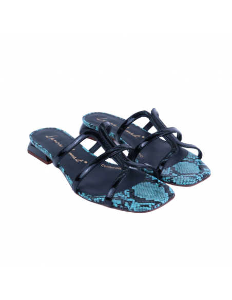 Sandalias Mule de SEPT STORE Charol negro